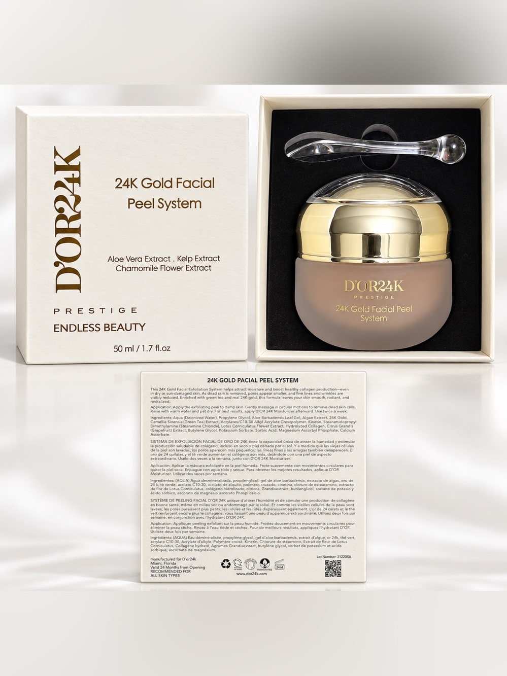 D’OR24K Prestige 24K Gold Facial Peel System 1.7 oz